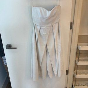 Tibi White Strapless Romper - Culotte style pants